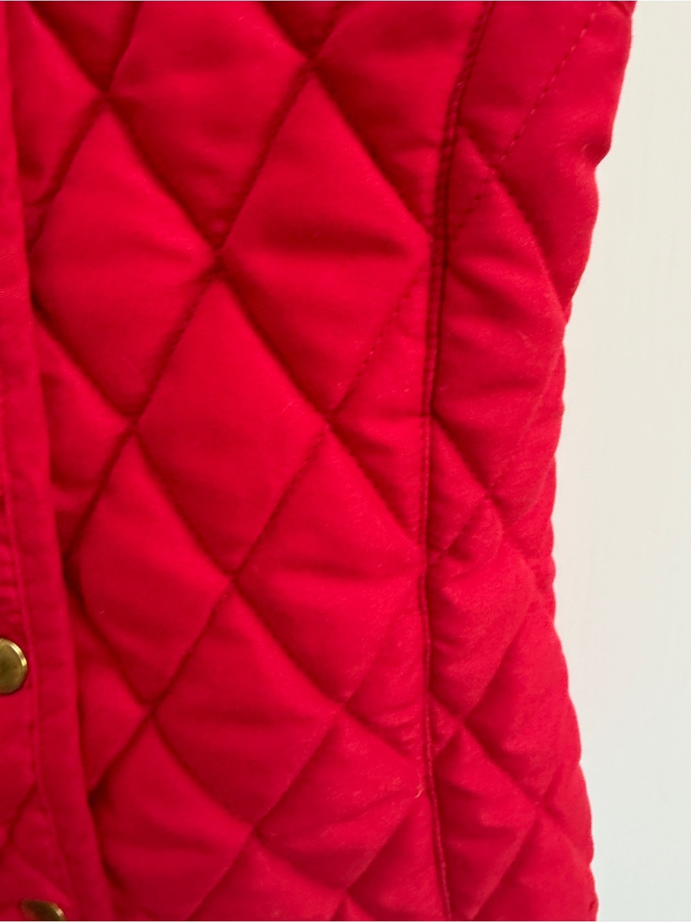 Crown & Ivy Kids 4T Girls Red Quilted Sleeveless Vest with Ruffle Collar - Picture 2 of 5